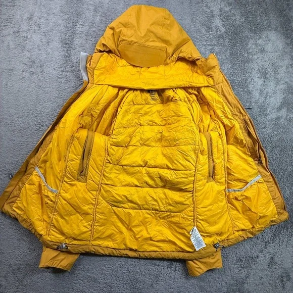 REI Co-op S Womens Hydro Wall 2.0 Down Puffer Jacket Yellow Hooded Outdoor - Picture 2 of 12